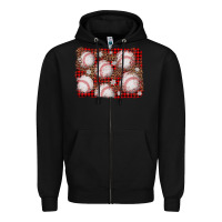 Black baseball christmas background Zipper Hoodie - AdoDesignShop