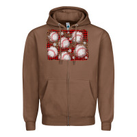 Chestnut baseball christmas background Zipper Hoodie - AdoDesignShop