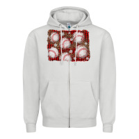 Dove Grey baseball christmas background Zipper Hoodie - AdoDesignShop