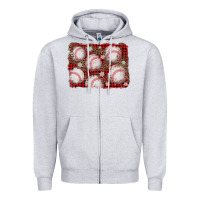 Heather Grey baseball christmas background Zipper Hoodie - AdoDesignShop
