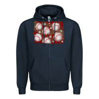 Navy baseball christmas background Zipper Hoodie - AdoDesignShop