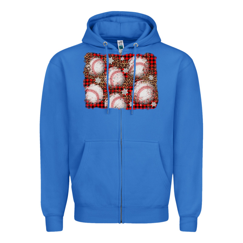 Baseball Christmas Background Zipper Hoodie by AdoDesignShop | Teevron