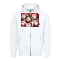White baseball christmas background Zipper Hoodie - AdoDesignShop