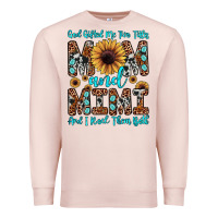 Pale Pink god gifted me two titles mom and mimi  and i rock them both Premium Sweatshirt - JahusDesignShop