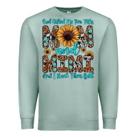 God Gifted Me Two Titles Mom And Mimi  And I Rock Them Both Premium Sweatshirt | Teevron