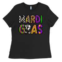 Black mardi gras copy Ladies Tee - OliviaCreatesArt