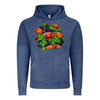 Vintage Denim halloween pumpkin patch Vintage Hoodie - BundleAndBundleShop