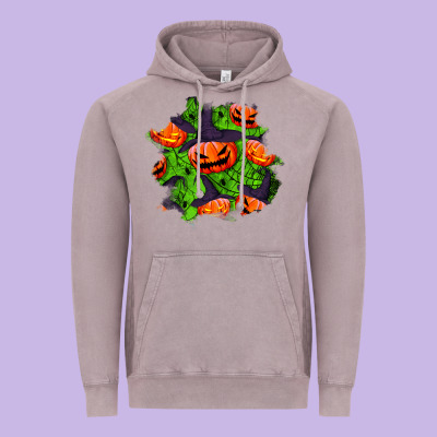 Halloween Pumpkin Patch Vintage Hoodie Designed By Bundleandbundleshop