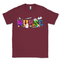 Burgundy Easter nurse Easter Day Classic Tee - HowdyJamesFarm