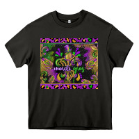 Asphalt mardi gras fleur de lis Heavy Core Tee - CowGirlArtShop