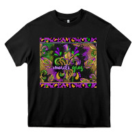 Black mardi gras fleur de lis Heavy Core Tee - CowGirlArtShop
