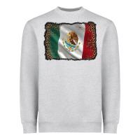 Heather Grey mexico flag black glitter leopard Heavyweight Sweatshirt - AdoDesignShop