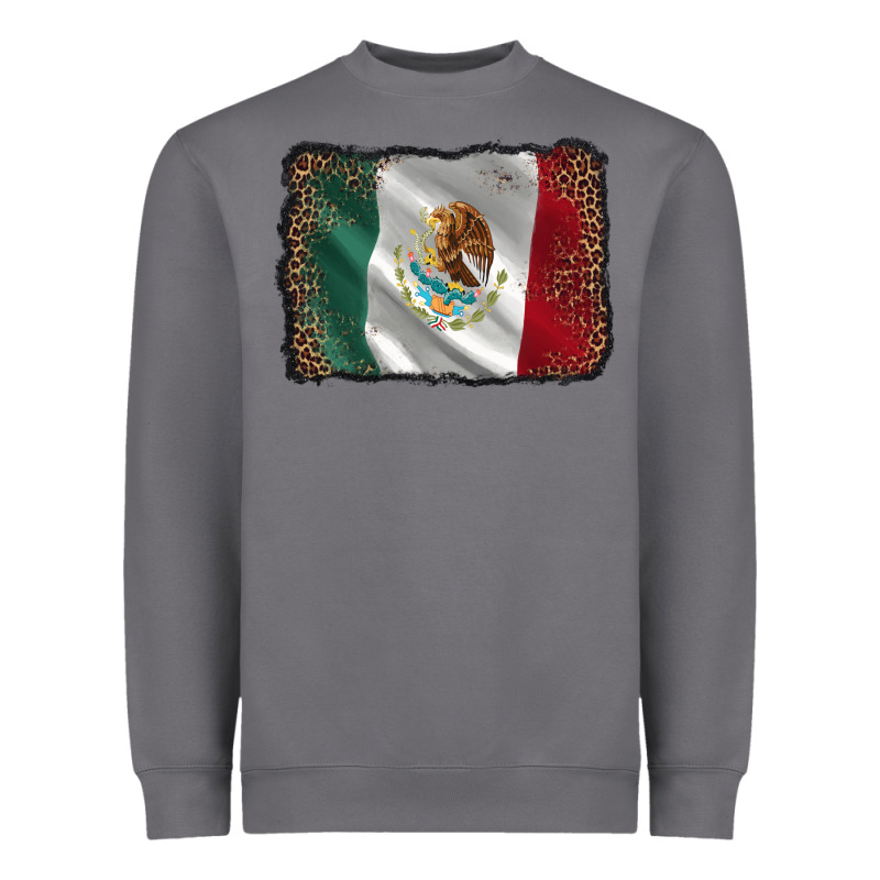 Mexico Flag Black Glitter Leopard Heavyweight Sweatshirt by AdoDesignShop | Teevron