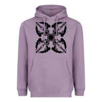 Lavender trippy psychedelic rave sacred geometry Heavyweight Hoodie - DesigneFamous