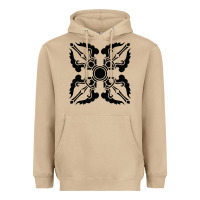 Mushroom trippy psychedelic rave sacred geometry Heavyweight Hoodie - DesigneFamous