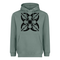 Sage trippy psychedelic rave sacred geometry Heavyweight Hoodie - DesigneFamous