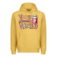 Antique Gold v is for valentine versed Premium Hoodie - RacoonDesign