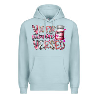 Blue Mist v is for valentine versed Premium Hoodie - RacoonDesign