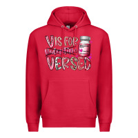 Cardinal v is for valentine versed Premium Hoodie - RacoonDesign