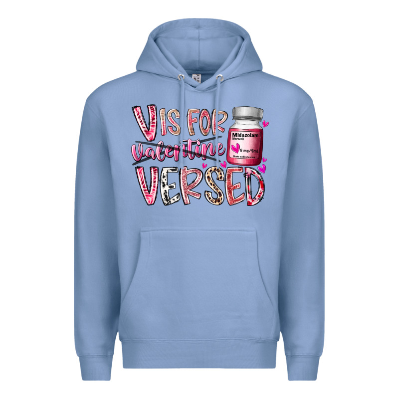 V Is For Valentine Versed Premium Hoodie by RacoonDesign | Teevron