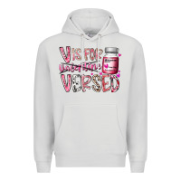 Dove Grey v is for valentine versed Premium Hoodie - RacoonDesign