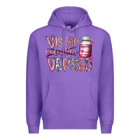 Purple v is for valentine versed Premium Hoodie - RacoonDesign