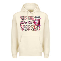 Sandshell v is for valentine versed Premium Hoodie - RacoonDesign