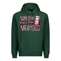 Sports Green v is for valentine versed Premium Hoodie - RacoonDesign