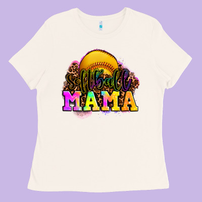 Softball Mama Ladies Tee Designed By Oliviacreatesart