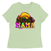 Matcha softball mama Ladies Tee - OliviaCreatesArt