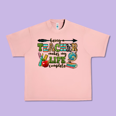 Being A Teacher Makes My Life Complete Urban Heavy Tee Designed By Ranaportraitstore