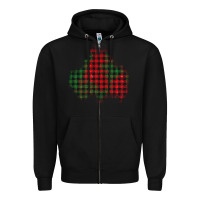 Black christmas glitter patch Zipper Hoodie - AdoDesignShop