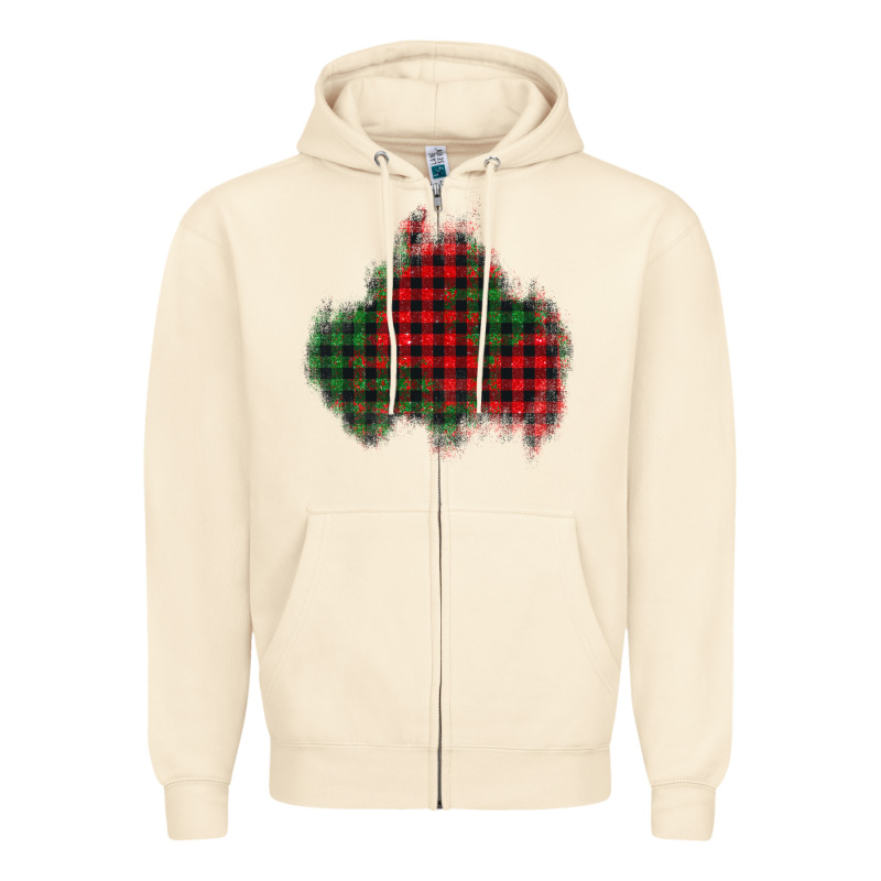 Christmas Glitter Patch Zipper Hoodie by AdoDesignShop | Teevron