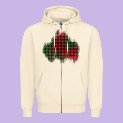 Christmas Glitter Patch Zipper Hoodie Designed By Adodesignshop