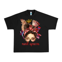 Black nail queen messy bun with crown bbs Urban Heavy Tee - BundleAndBundleShop