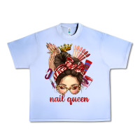 Grape Ice nail queen messy bun with crown bbs Urban Heavy Tee - BundleAndBundleShop