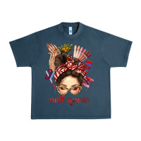 Midnight Navy nail queen messy bun with crown bbs Urban Heavy Tee - BundleAndBundleShop