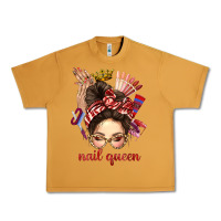 Peanut Butter nail queen messy bun with crown bbs Urban Heavy Tee - BundleAndBundleShop