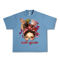 Pebble Blue nail queen messy bun with crown bbs Urban Heavy Tee - BundleAndBundleShop