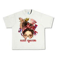 Pistachio nail queen messy bun with crown bbs Urban Heavy Tee - BundleAndBundleShop