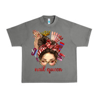 Tornado nail queen messy bun with crown bbs Urban Heavy Tee - BundleAndBundleShop