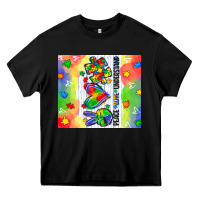 Black peace love understand Heavy Core Tee - CowGirlArtShop