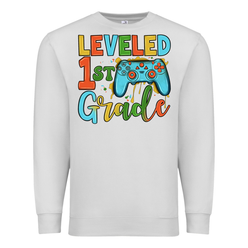 Leveled 1 St Grade Premium Sweatshirt by JahusDesignShop | Teevron