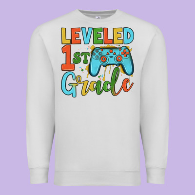 Leveled 1 St Grade Premium Sweatshirt Designed By Jahusdesignshop