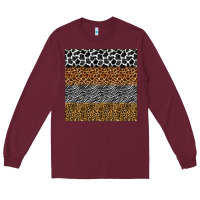 Burgundy safari animals seamless pattern Long Sleeve Tee - BundleAndBundleShop