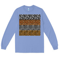 Colony Blue safari animals seamless pattern Long Sleeve Tee - BundleAndBundleShop
