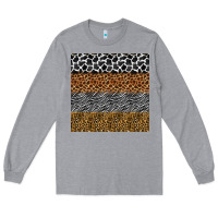 Heather Grey safari animals seamless pattern Long Sleeve Tee - BundleAndBundleShop