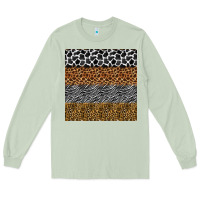 Matcha safari animals seamless pattern Long Sleeve Tee - BundleAndBundleShop