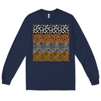 Navy safari animals seamless pattern Long Sleeve Tee - BundleAndBundleShop