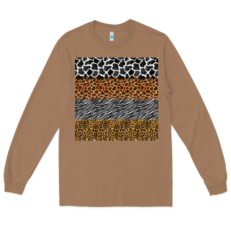 Safari Animals Seamless Pattern Long Sleeve Tee by BundleAndBundleShop | Teevron